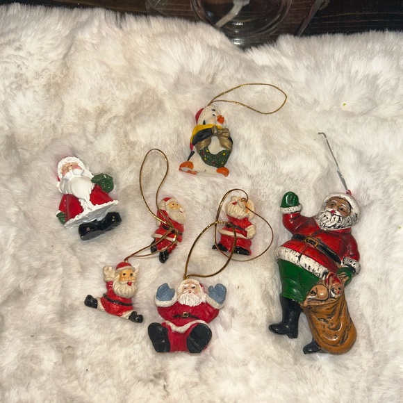 Other - Vintage mini Santa Christmas Ornaments